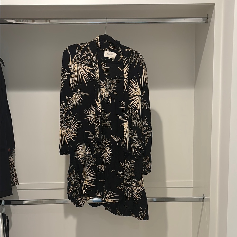 ba&sh Black and Cream Floral Dress